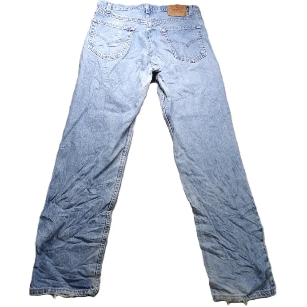 VTG 90s Levis 550 Jeans Men W34 L34 Made USA Light Wash Relaxed Tapered Leg Blue